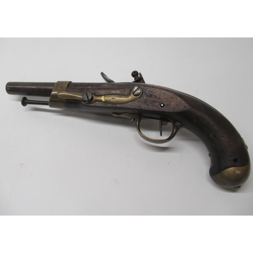 14 - French 14 bore flintlock military service pistol, 8