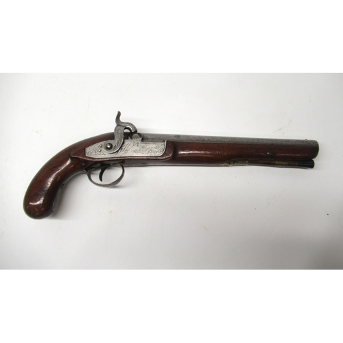 18 - Harding & Son 16 bore percussion cap pistol, 10