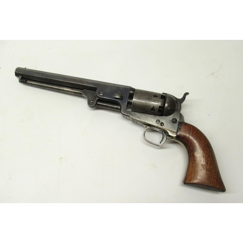 4 - Colt 1851 Model Navy percussion six shot revolver, New York address to the barrel, stamped `Colt Pat... 