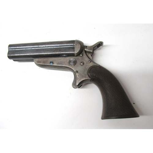 9 - Sharps four barrel .32 rimfire derringer pistol, Sharps & Hankins address engraved to the barrel and... 