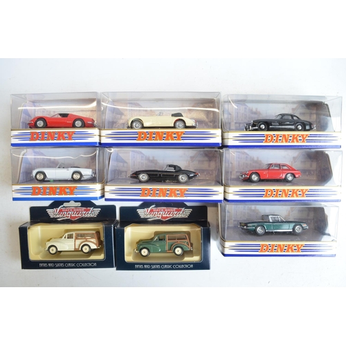 1206B - Collection of diecast model cars to include seven boxed Dinky's (Triumph Stag, 1955 Mercedes Gullwin... 