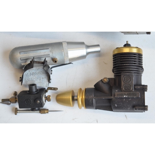 1333 - Collection of model aircraft engines (12) and accessories, engines appear previously used, all A/F, ... 