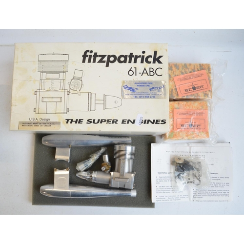 1336 - Rare Fitzpatrick 61-ABC 10cc model aero engine with accessories, item appears in excellent external ... 