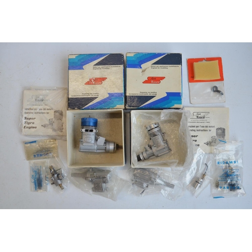 1339 - Collection of model aero engines from Super Tigre (Italian made) to include models 40, 60, 15RV, 20,... 