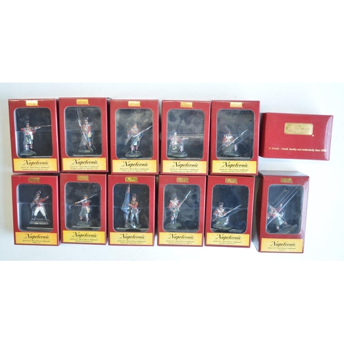 1350 - Twelve boxed 1/32 scale/54mm painted metal Napoleonic War figures from W Britain's, all British 42nd... 