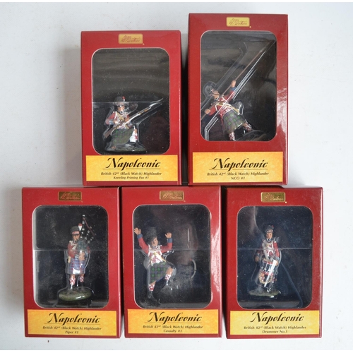 1351 - Thirteen boxed 1/32 scale/54mm painted metal Napoleonic War figures from Britain's, all British 42nd... 