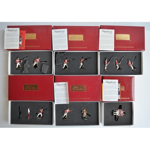 1352 - Six boxed 1/32 scale/54mm painted metal Napoleonic War figure sets from W Britain's, all British Col... 