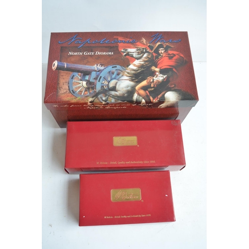 1353 - Three boxed 1/32 scale/54mm painted metal Napoleonic War figure sets from W Britain's to include 360... 