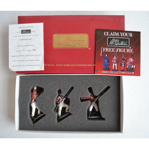 1353 - Three boxed 1/32 scale/54mm painted metal Napoleonic War figure sets from W Britain's to include 360... 