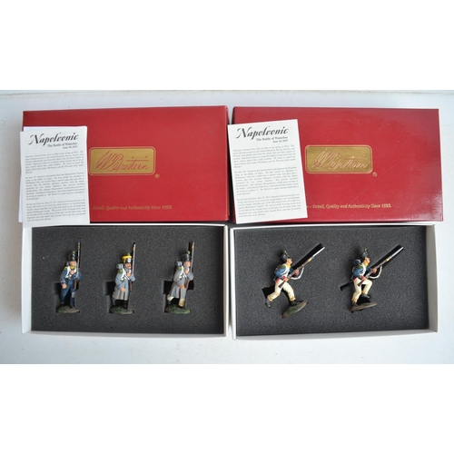 1356 - Six boxed 1/32 scale/54mm painted metal Napoleonic War figure sets from W Britain's, mostly French L... 