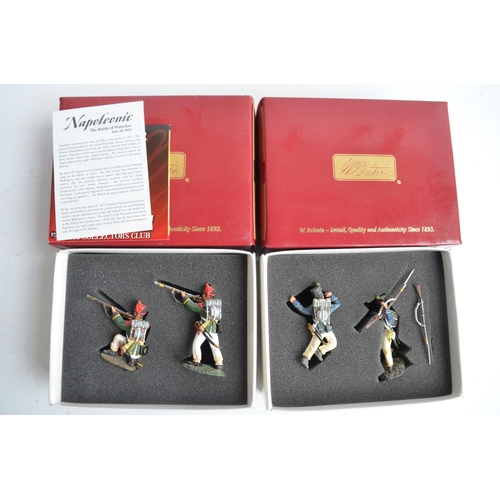 1357 - Five boxed 1/32 scale/54mm Napoleonic Wars painted metal soldier figure sets from W Britain's, all F... 