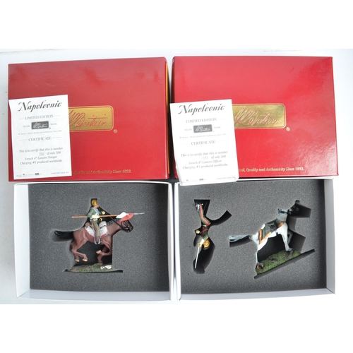 1358 - Six boxed limited edition 1/32 scale/54mm painted metal Napoleonic War figure sets from W Britain's,... 