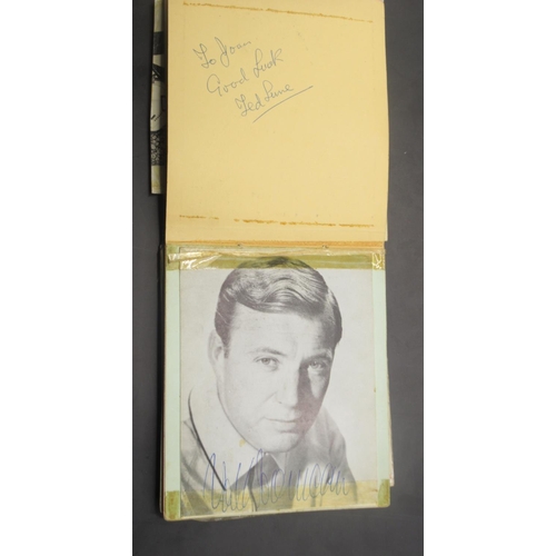 857 - c20th autograph book cont. approx. 43 signatures to inc. Val Doonican, Tommy Cooper, Jack Charlton, ... 