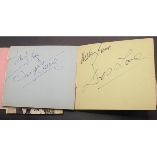 857 - c20th autograph book cont. approx. 43 signatures to inc. Val Doonican, Tommy Cooper, Jack Charlton, ... 