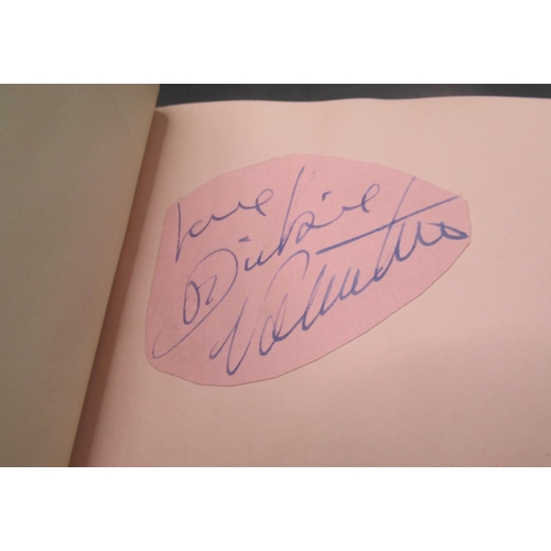 858 - C20th autograph book cont. small collection of signatures and signed photos to inc. signatures from ... 