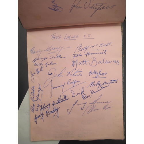 861 - C20th autograph book cont. signed photos and signatures from Tommy Cooper, Members of Cardiff City F... 