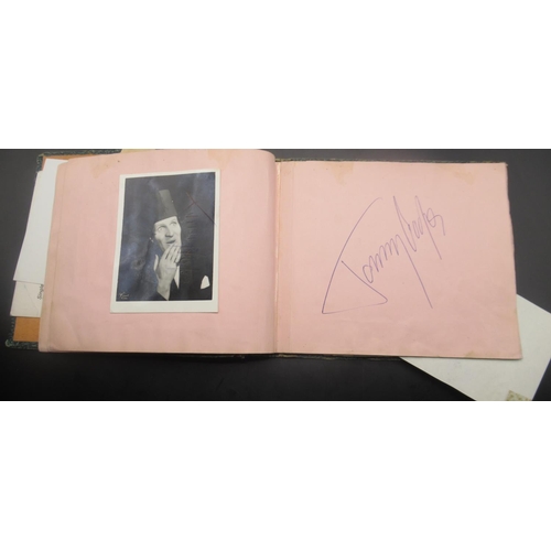 861 - C20th autograph book cont. signed photos and signatures from Tommy Cooper, Members of Cardiff City F... 