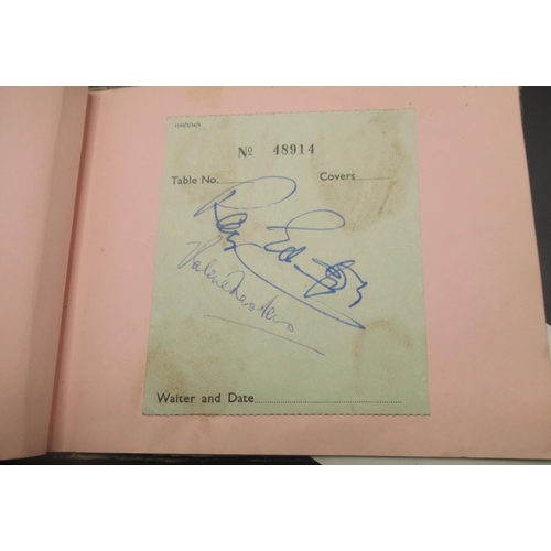 861 - C20th autograph book cont. signed photos and signatures from Tommy Cooper, Members of Cardiff City F... 