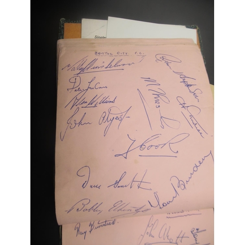 861 - C20th autograph book cont. signed photos and signatures from Tommy Cooper, Members of Cardiff City F... 