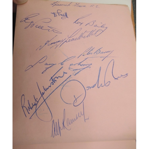 861 - C20th autograph book cont. signed photos and signatures from Tommy Cooper, Members of Cardiff City F... 