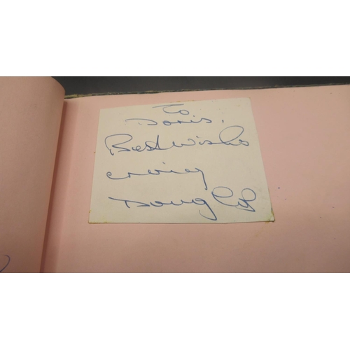 861 - C20th autograph book cont. signed photos and signatures from Tommy Cooper, Members of Cardiff City F... 