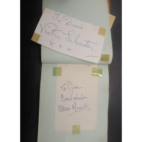 861 - C20th autograph book cont. signed photos and signatures from Tommy Cooper, Members of Cardiff City F... 