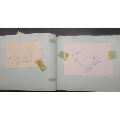 861 - C20th autograph book cont. signed photos and signatures from Tommy Cooper, Members of Cardiff City F... 