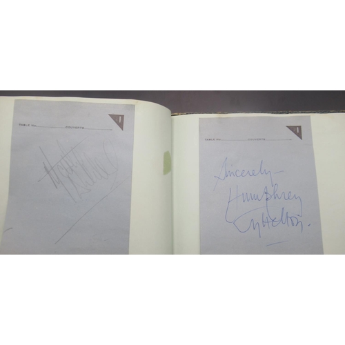 861 - C20th autograph book cont. signed photos and signatures from Tommy Cooper, Members of Cardiff City F... 