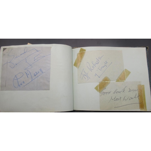 861 - C20th autograph book cont. signed photos and signatures from Tommy Cooper, Members of Cardiff City F... 