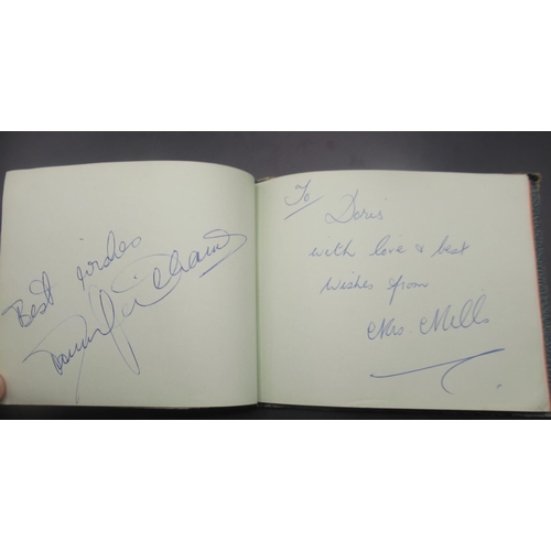 861 - C20th autograph book cont. signed photos and signatures from Tommy Cooper, Members of Cardiff City F... 