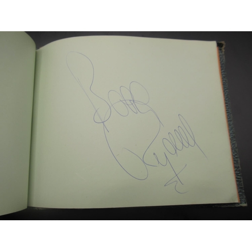 861 - C20th autograph book cont. signed photos and signatures from Tommy Cooper, Members of Cardiff City F... 