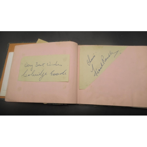 861 - C20th autograph book cont. signed photos and signatures from Tommy Cooper, Members of Cardiff City F... 