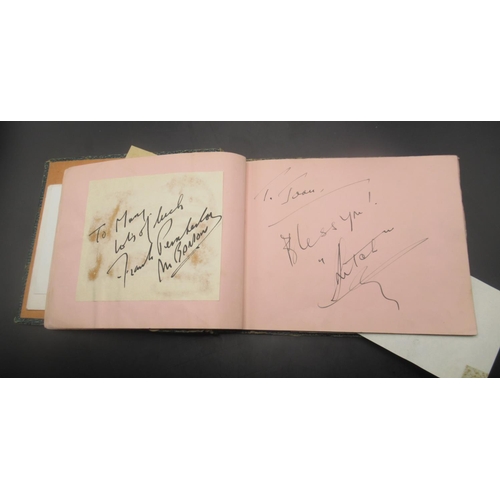 861 - C20th autograph book cont. signed photos and signatures from Tommy Cooper, Members of Cardiff City F... 