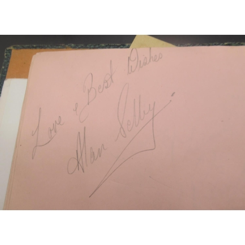 861 - C20th autograph book cont. signed photos and signatures from Tommy Cooper, Members of Cardiff City F... 