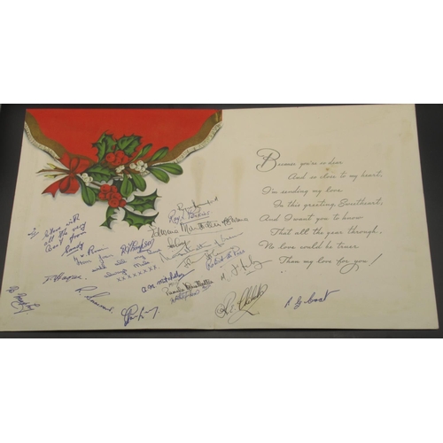 862 - Christmas Greetings card signed by Lord Mountbatten of Burma, Edwina Mountabtten, Pamela Mountbatten... 