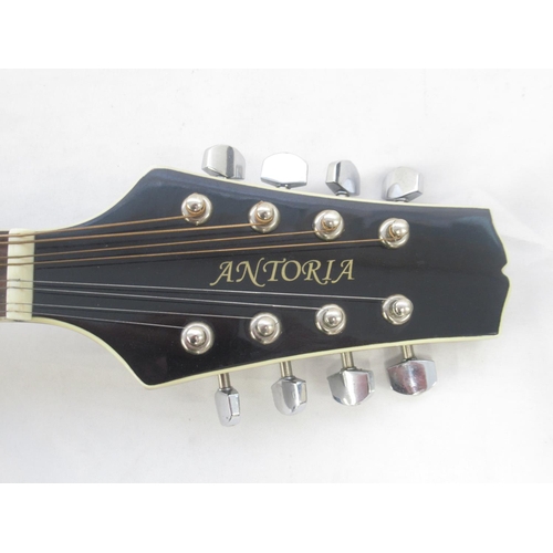 902 - Antoria, Model No. MGM133 8 string Mandolin, with Tribal Plant guitar carry bag