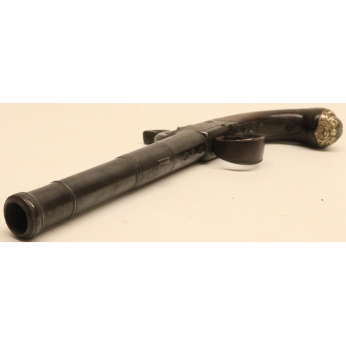 34 - Queen Anne 50 bore percussion (converted from flintlock) cannon barrel pistol, 5