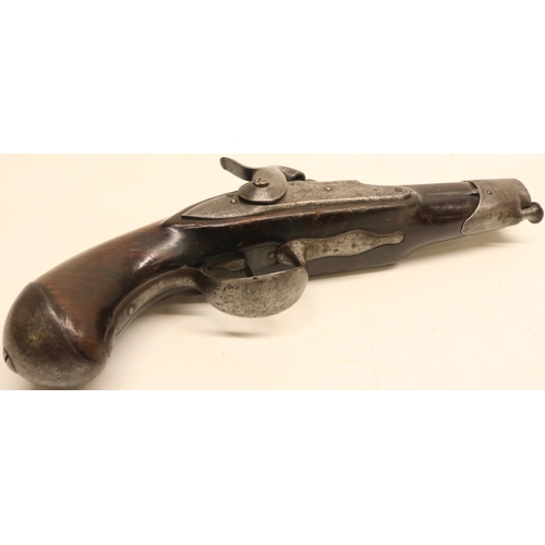 83 - Mid 19th century French military service type 18 bore percussion pistol, 5