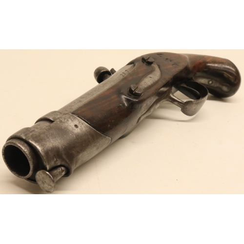 83 - Mid 19th century French military service type 18 bore percussion pistol, 5