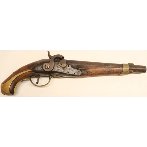 89 - Russian .750 percussion military service pistol, circa 1820 converted from flintlock, 10