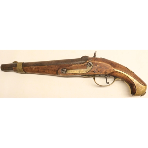 89 - Russian .750 percussion military service pistol, circa 1820 converted from flintlock, 10