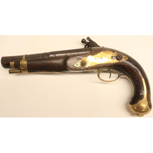 96 - Spanish 16 bore Miquelet pistol, 6.5