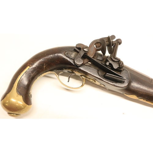 96 - Spanish 16 bore Miquelet pistol, 6.5