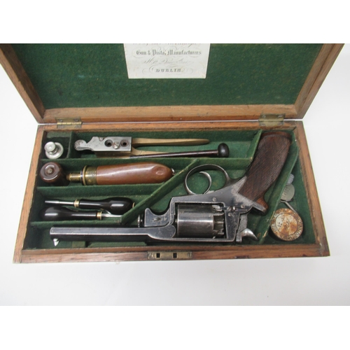 1 - Cased 54 bore Adams double action percussion revolver, top flat engraved `Robert Adams 76 King Willi... 