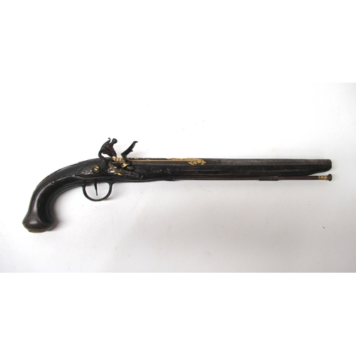 20 - 18th century Contenetial flintlock 40 bore holster pistol, 12