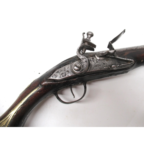 25 - 18th/19th century Continental flintlock 20 bore holster pistol, 11