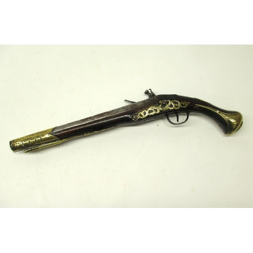 25 - 18th/19th century Continental flintlock 20 bore holster pistol, 11