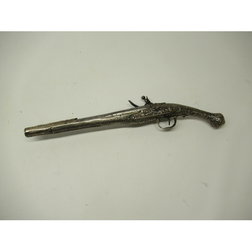 26 - 20 bore Ottoman Greek market flintlock Kubur pistol, 12.5