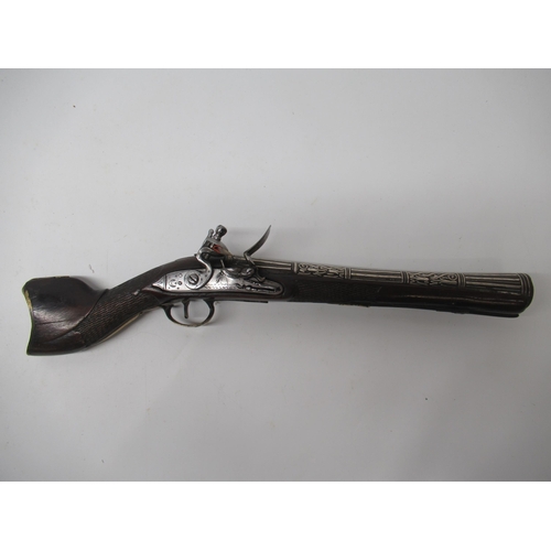 30 - 19th Century Turkish flintlock knee blunderbuss, 12