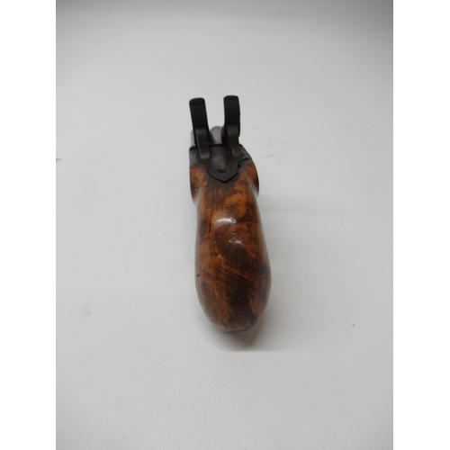 37 - Belgium double barrel percussion pocket pistol, 3